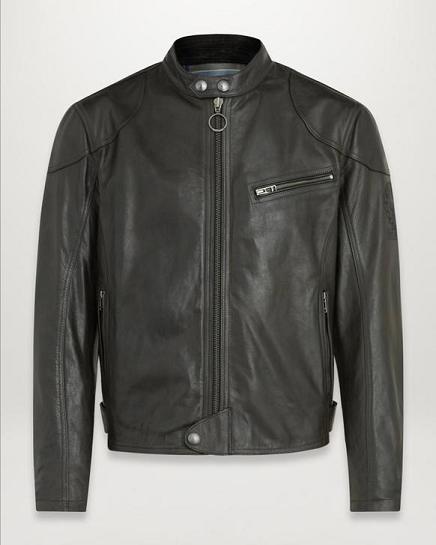 Veste Moto Cuir Belstaff Homme Supreme Noir Soldes LK1375960